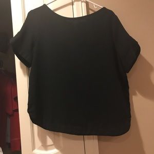 Cute black top with zipper back
